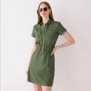 NWT J. CREW Zip-Front Utility Chino Dress Size 8